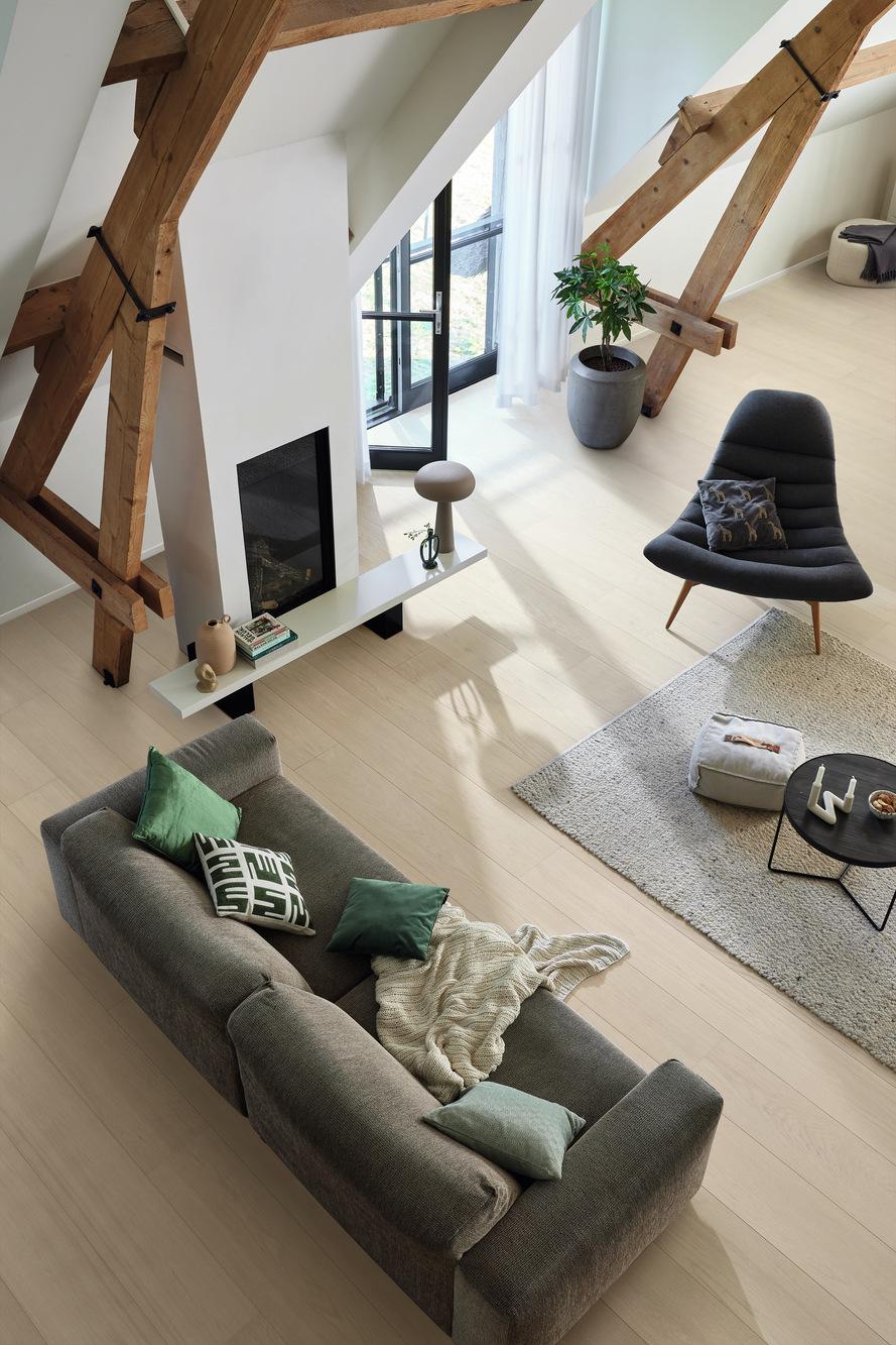 Lindura-Holzboden HD 400 Eiche natur perlweiß 20229