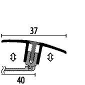 Flex Übergangsprofil PF 888 silber