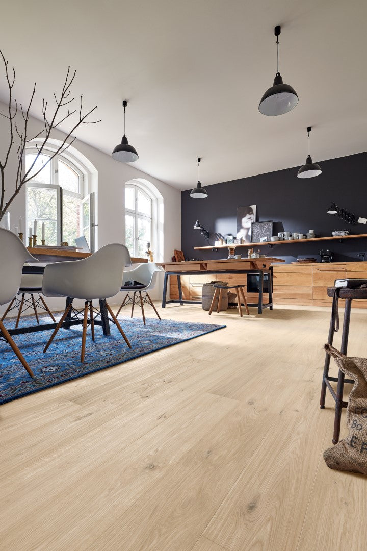 Parkettboden MeisterParkett. longlife PD 400 Eiche authentic weiß gekälkt 09003