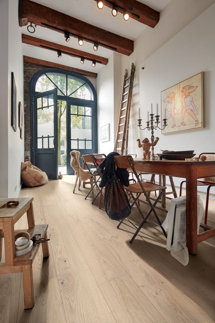 Parkettboden MeisterParkett. longlife PD 400 Eiche lebhaft cremeweiß 09012