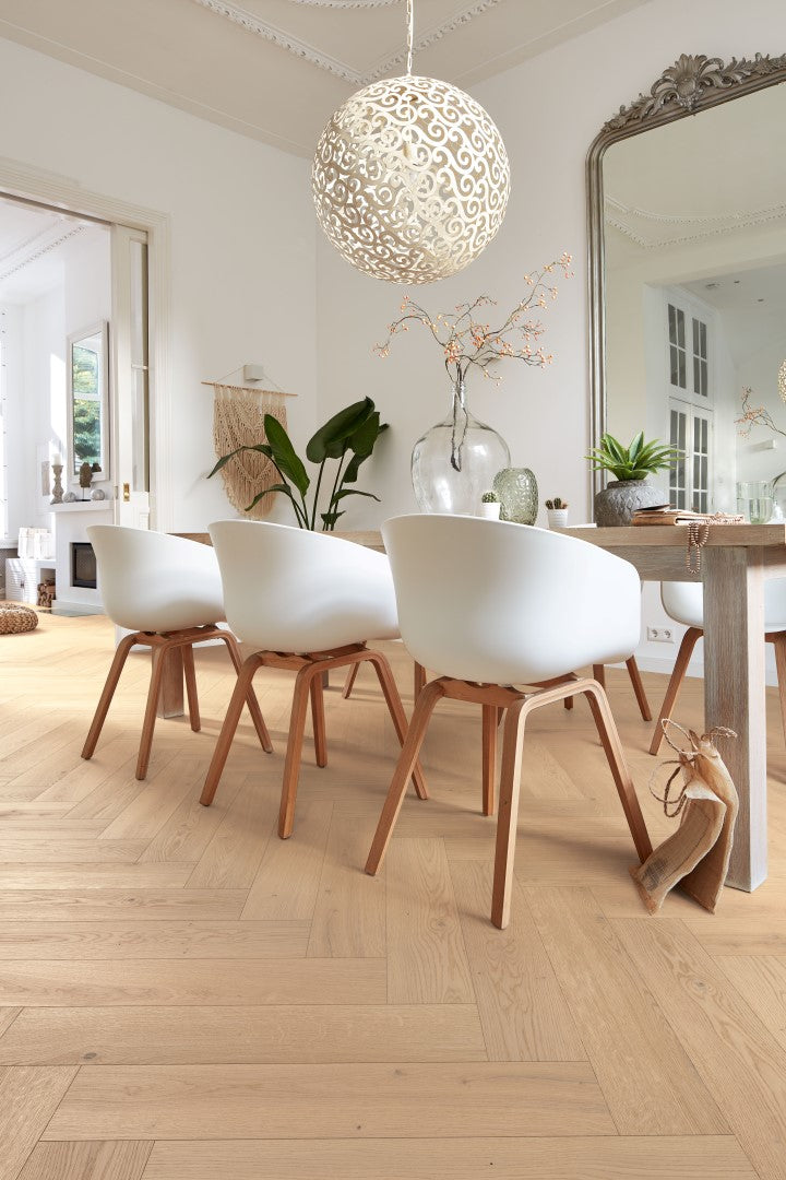 Parkettboden MeisterParkett. longlife PS 500 Eiche authentic cremeweiß 09021