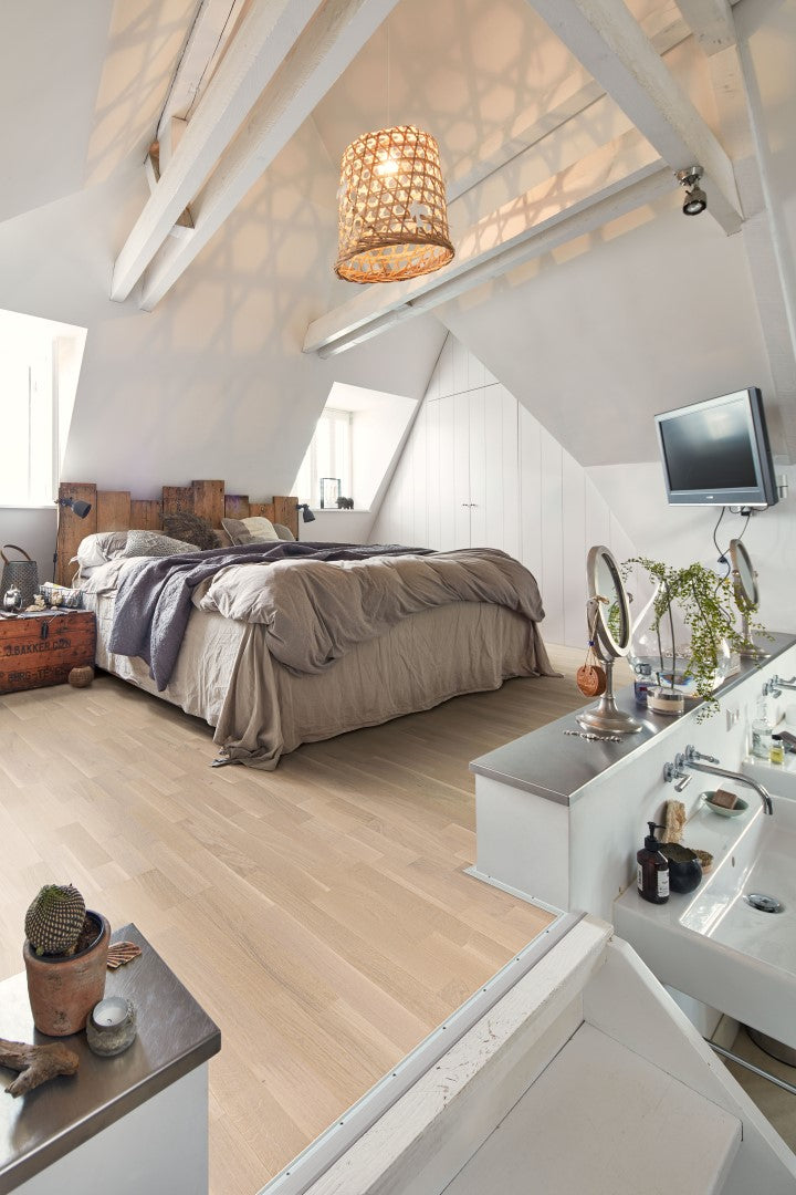 Parkettboden MeisterParkett. longlife PC 200 Eiche lebhaft cremeweiß 09035