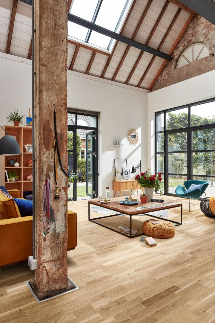 Parkettboden MeisterParkett. longlife PC 200 Eiche lebhaft weiß 09042