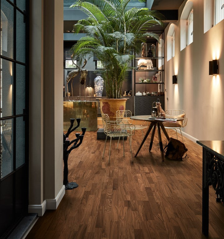 Parkettboden MeisterParkett. longlife PC 200 Nussbaum amerikanisch harmonisch 09043