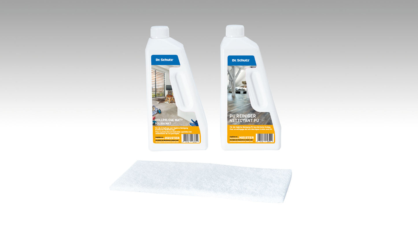 Reinigungs- und Pflegemittel Pflegeset für Designböden