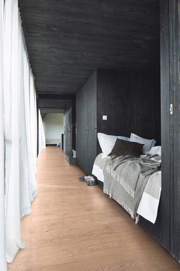 B-Ware Lindura-Holzboden HD 400 Eiche lebhaft cremeweiß 8908 | naturgeölt