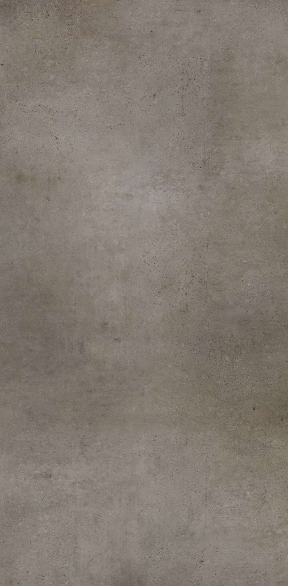 Eine Oberfläche in grauer Farbe, die an Beton erinnert, leichte Flecken und Unregelmäßigkeiten sind sichtbar, keine anderen Objekte.
