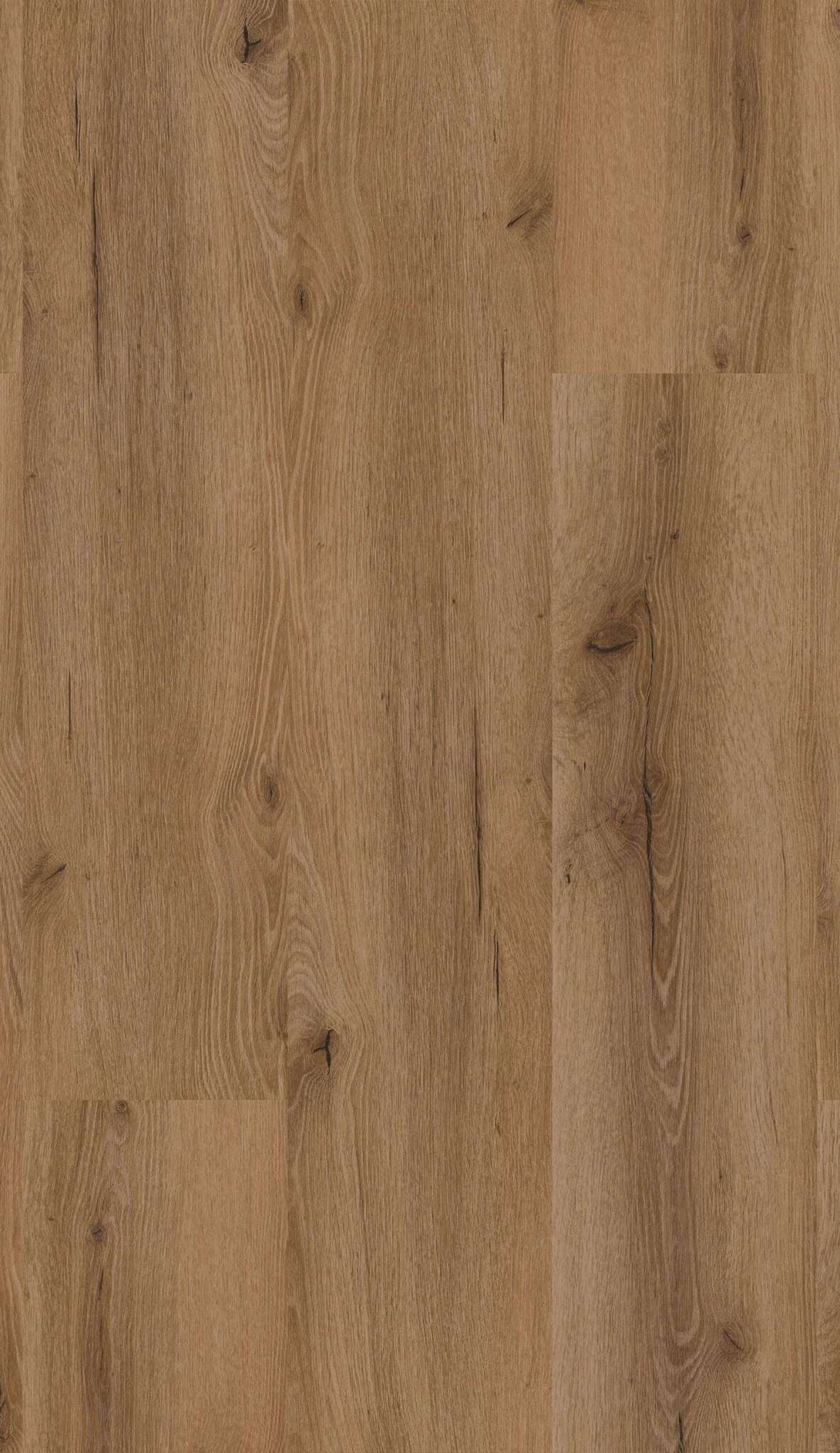 Hellbraune Holzoberfläche mit deutlicher Maserung, sichtbaren Jahresringen und vereinzelten Astlöchern, rustikaler Look