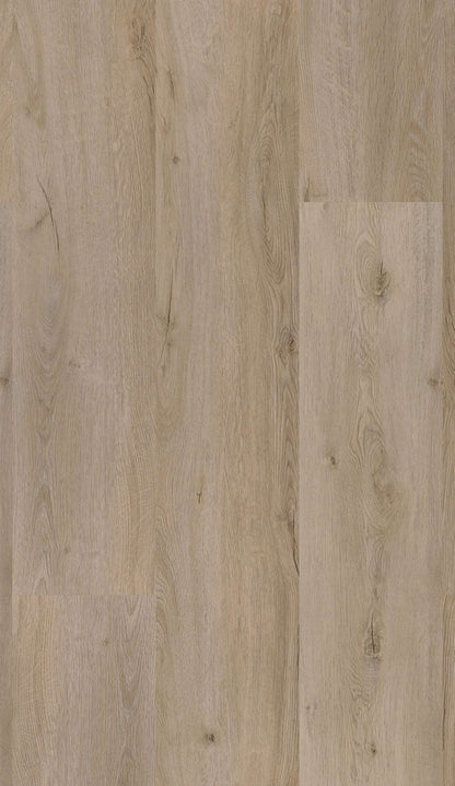 Mehrere nebeneinanderliegende Holzplanken mit natürlicher Maserung und Astlöchern, Oberfläche in hellbrauner Eichenoptik.