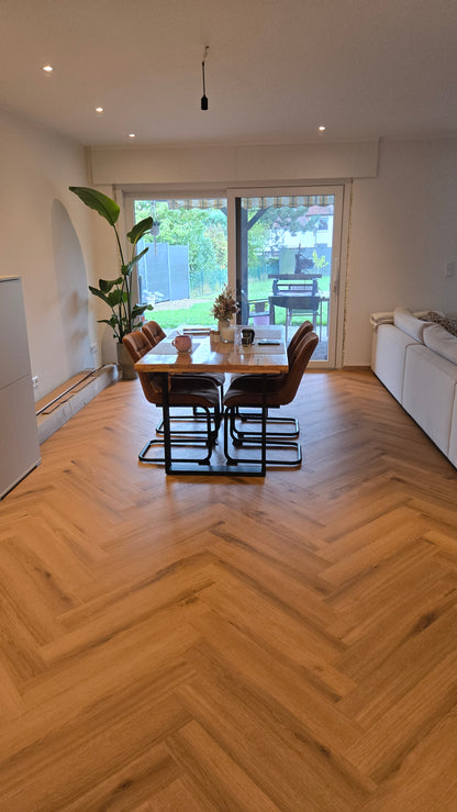 Klickvinyl Eiche Fischgrät Honey Oak