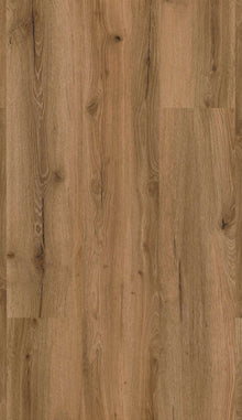 Naturholzoptik mit brauner Farbe, sichtbare Holzmaserung und Astansätzen, typische Struktur und Muster von Holzdielen