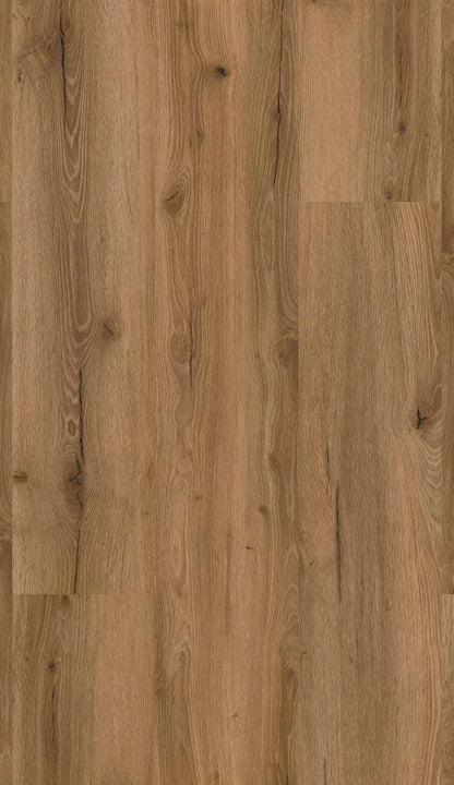 Naturholzoptik mit brauner Farbe, sichtbare Holzmaserung und Astansätzen, typische Struktur und Muster von Holzdielen