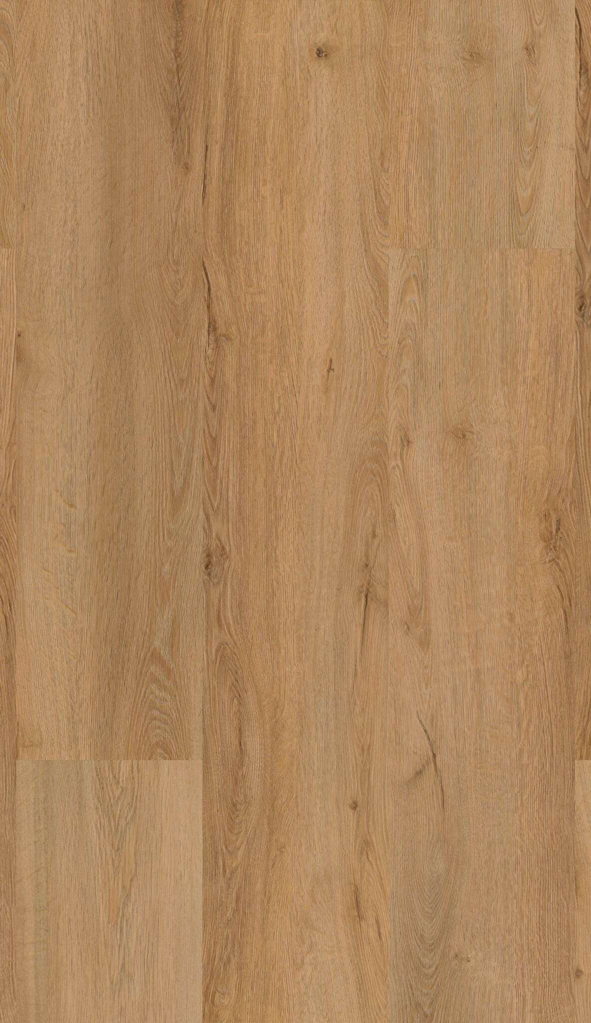 glatte Holzoberfläche mit natürlicher Maserung, Astlöchern und Nuancen in warmen Brauntönen.