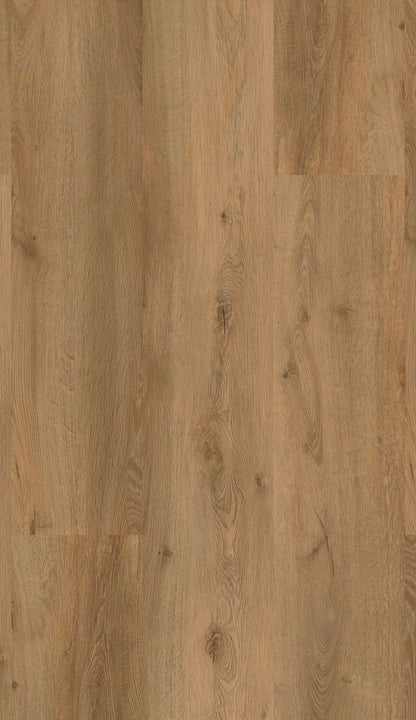 Oberfläche mit natürlicher Holzmaserung, typischen Astlöchern und Farbvariationen in warmem Braunton.