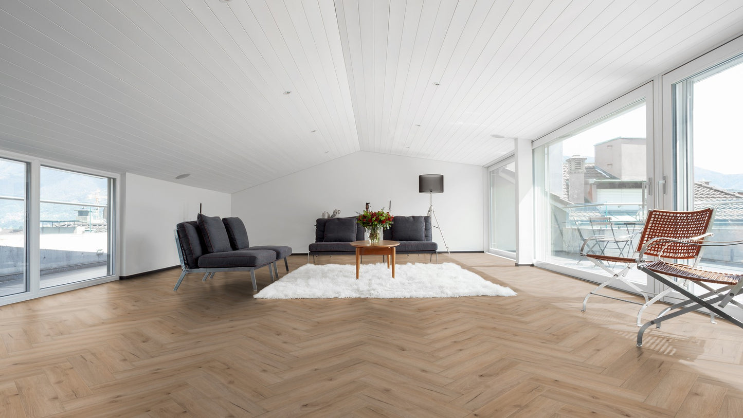 Klebevinyl Fischgrät Eiche Casablanca Oak